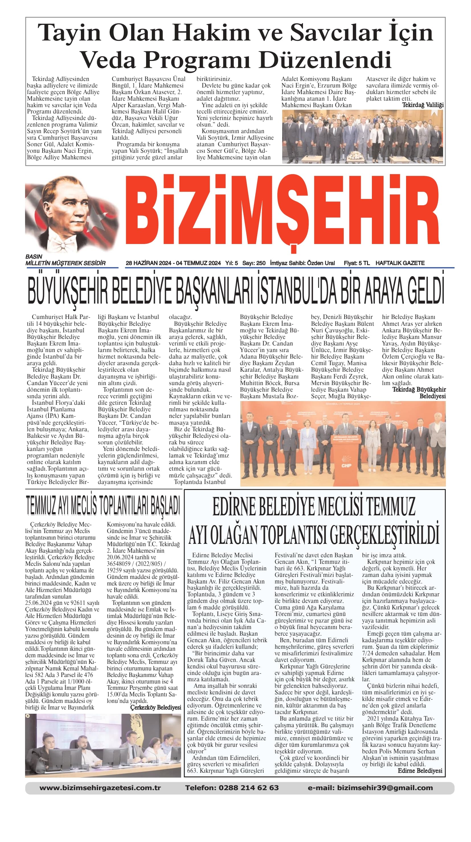 28 HAZİRAN 2024 - 04 TEMMUZ 2024